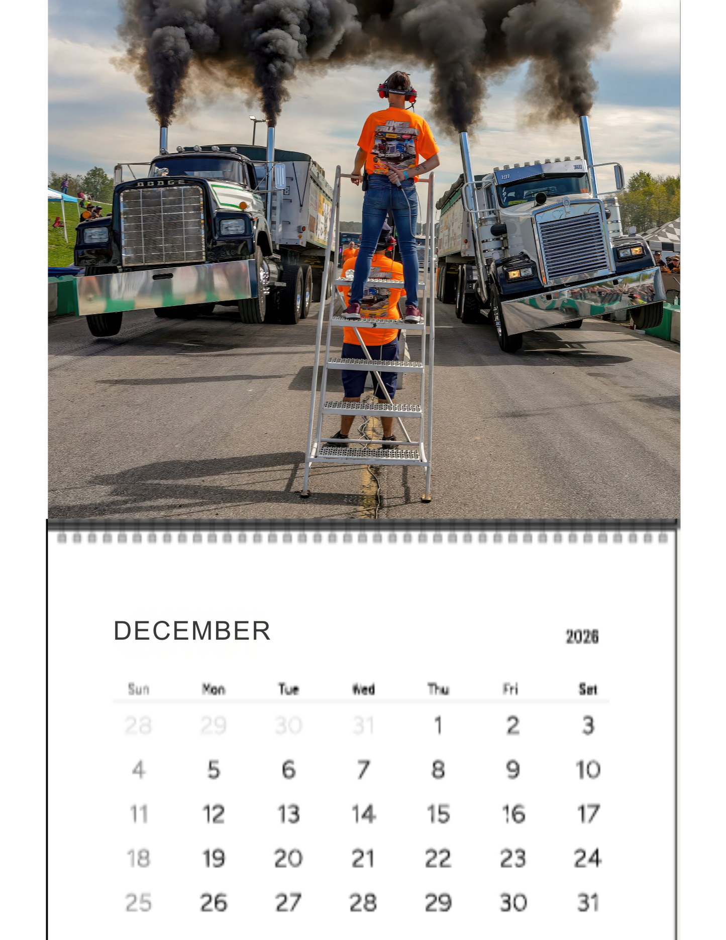 Wall Calendar-Kuhnle Motorsports Park Loaded Big Rig Racing 2026