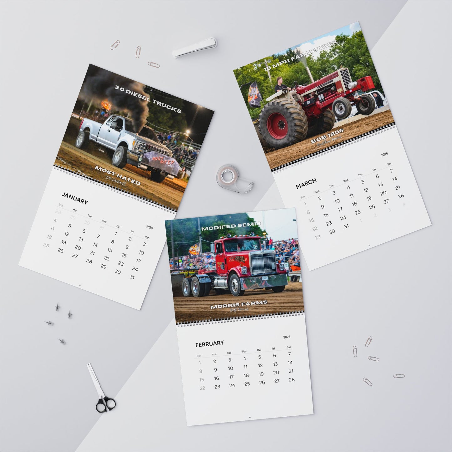 Wall Calendar-Indiana Pulling League Champions 2026