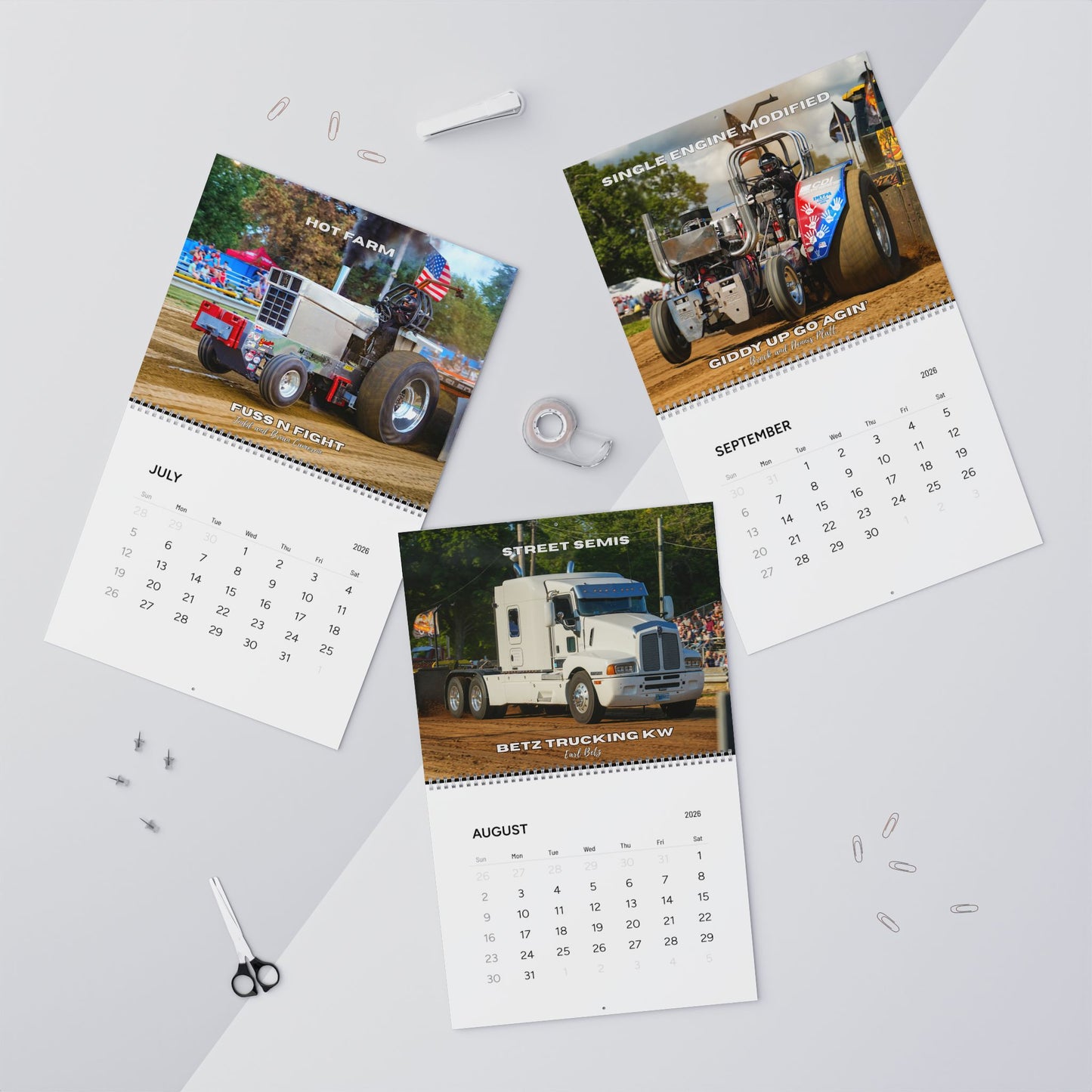 Wall Calendar-Indiana Pulling League Champions 2026