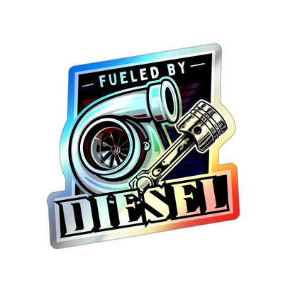 Fueled By Diesel Holographic Stickers