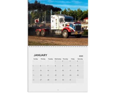 Wall Calendar Big Rig Pulling Semis Onaway Michigan Vol 2 2025