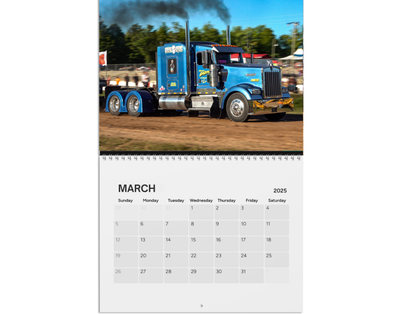 Wall Calendar Big Rig Pulling Semis Onaway Michigan Vol 2 2025