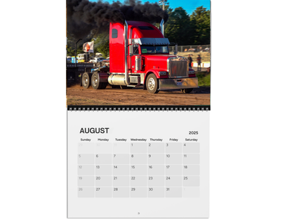 Wall Calendar Big Rig Pulling Semis Onaway Michigan Vol 2 2025