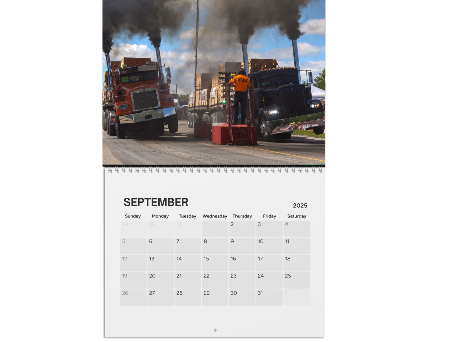 Wall Calendar - Loaded Big Rig Racing Onaway, Michigan 2025