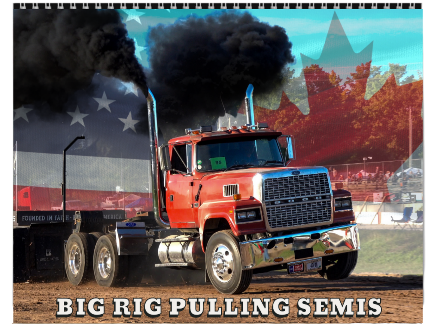 Wall Calendar - Big Rig Semi Pulling in Onaway, Michigan (2025)