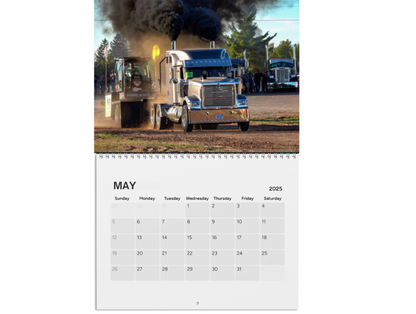 Wall Calendar - Big Rig Semi Pulling in Onaway, Michigan (2025)