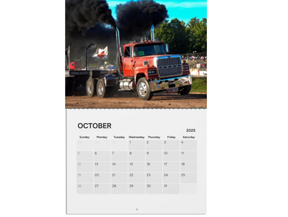 Wall Calendar - Big Rig Semi Pulling in Onaway, Michigan (2025)