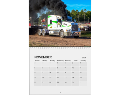 Wall Calendar - Big Rig Semi Pulling in Onaway, Michigan (2025)