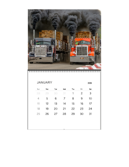 Wall Calendar-Onaway Loaded Big Rig Racing 2026