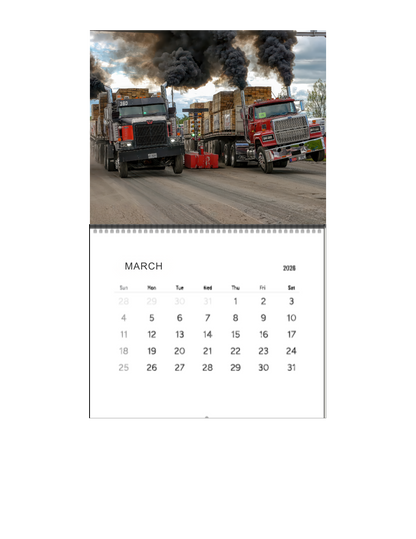 Wall Calendar-Onaway Loaded Big Rig Racing 2026