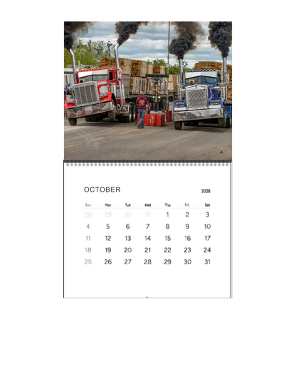 Wall Calendar-Onaway Loaded Big Rig Racing 2026