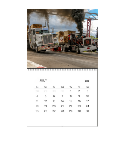Wall Calendar-Onaway Loaded Big Rig Racing 2026