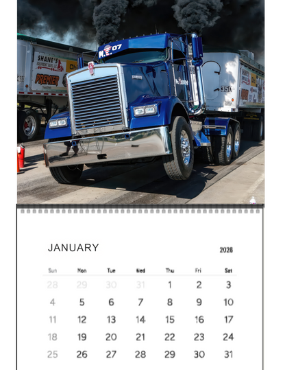 Wall Calendar-Kuhnle Motorsports Park Loaded Big Rig Racing 2026
