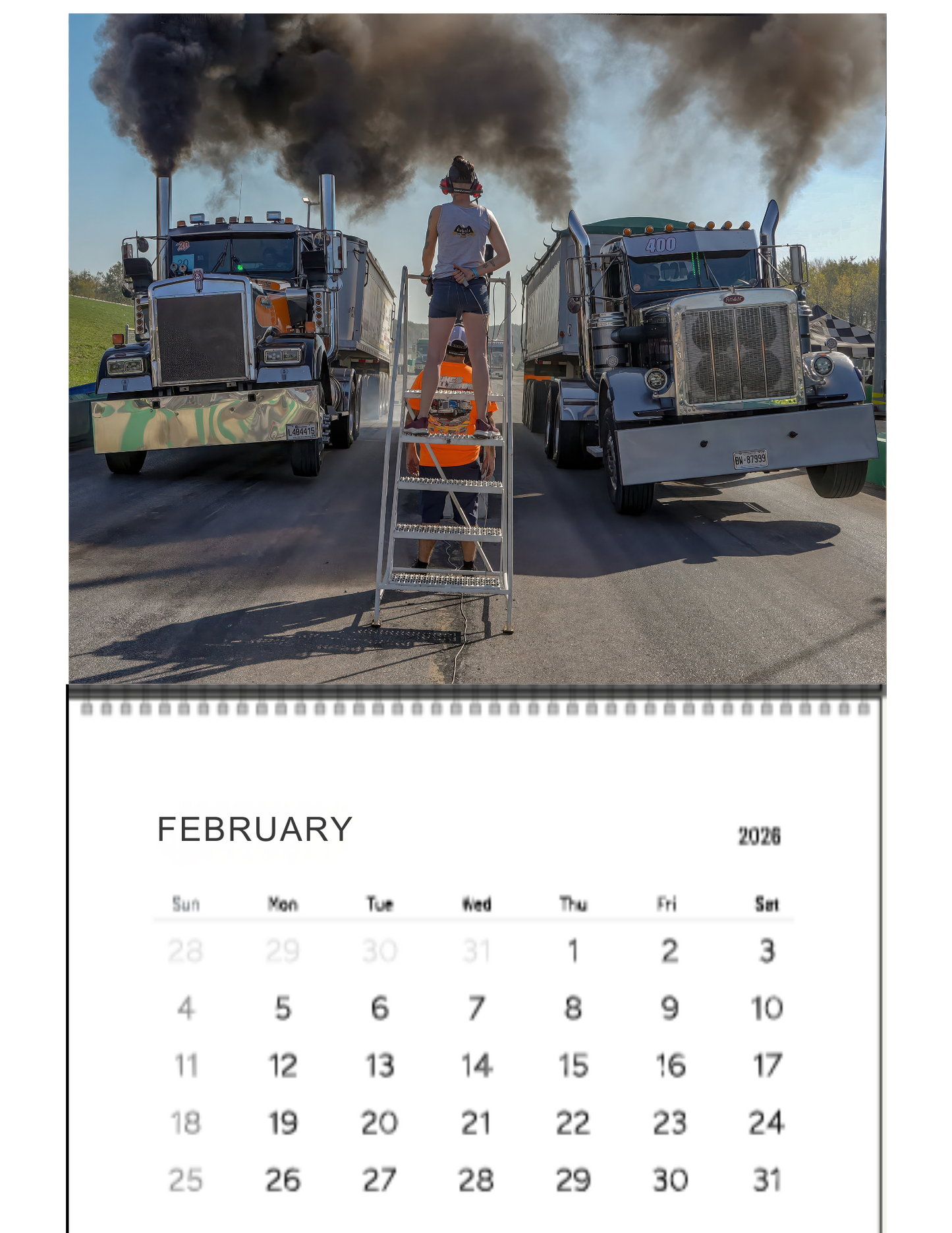 Wall Calendar-Kuhnle Motorsports Park Loaded Big Rig Racing 2026