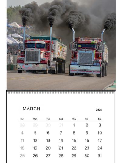 Wall Calendar-Kuhnle Motorsports Park Loaded Big Rig Racing 2026