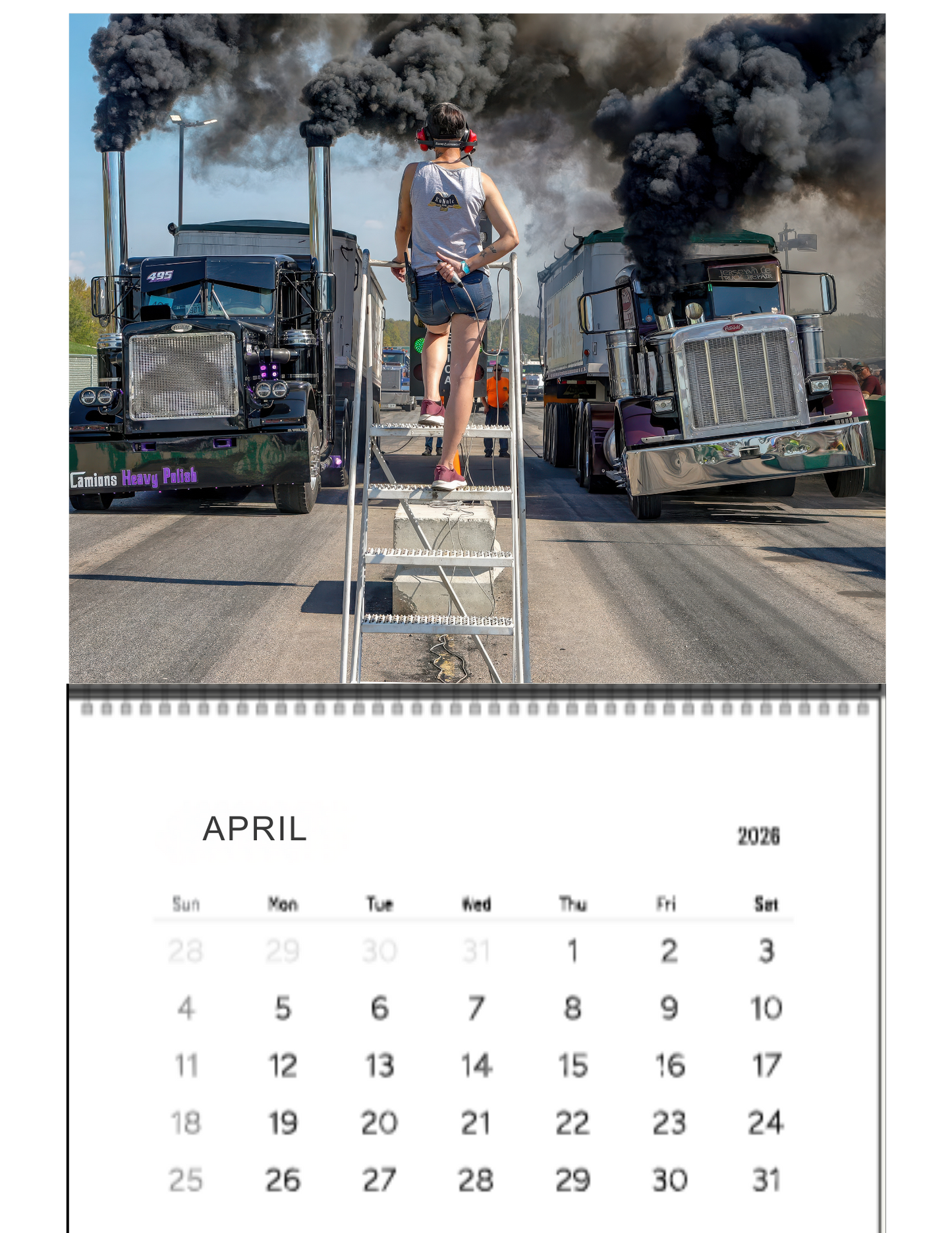 Wall Calendar-Kuhnle Motorsports Park Loaded Big Rig Racing 2026