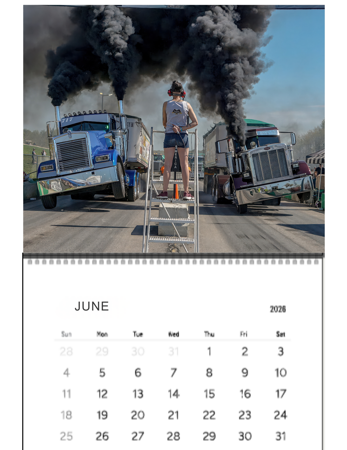 Wall Calendar-Kuhnle Motorsports Park Loaded Big Rig Racing 2026