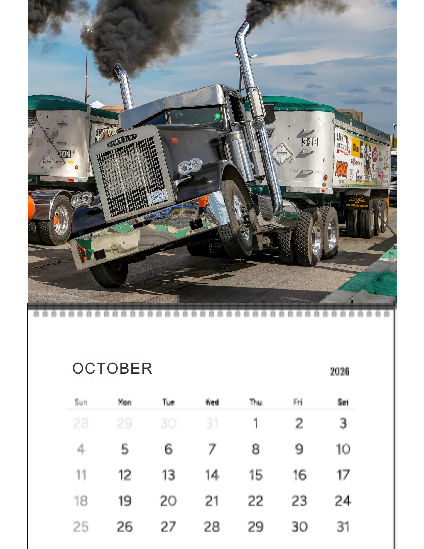 Wall Calendar-Kuhnle Motorsports Park Loaded Big Rig Racing 2026