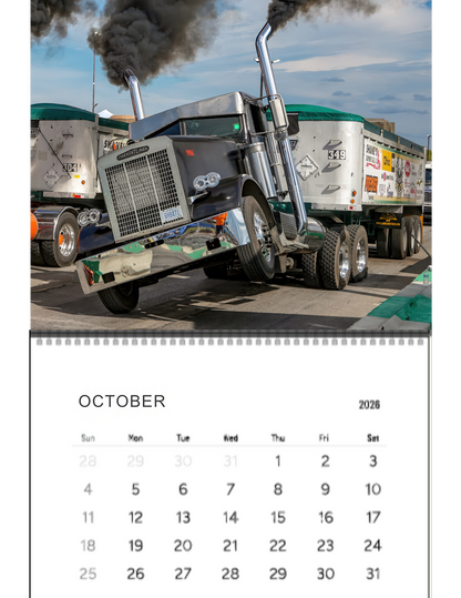 Wall Calendar-Kuhnle Motorsports Park Loaded Big Rig Racing 2026