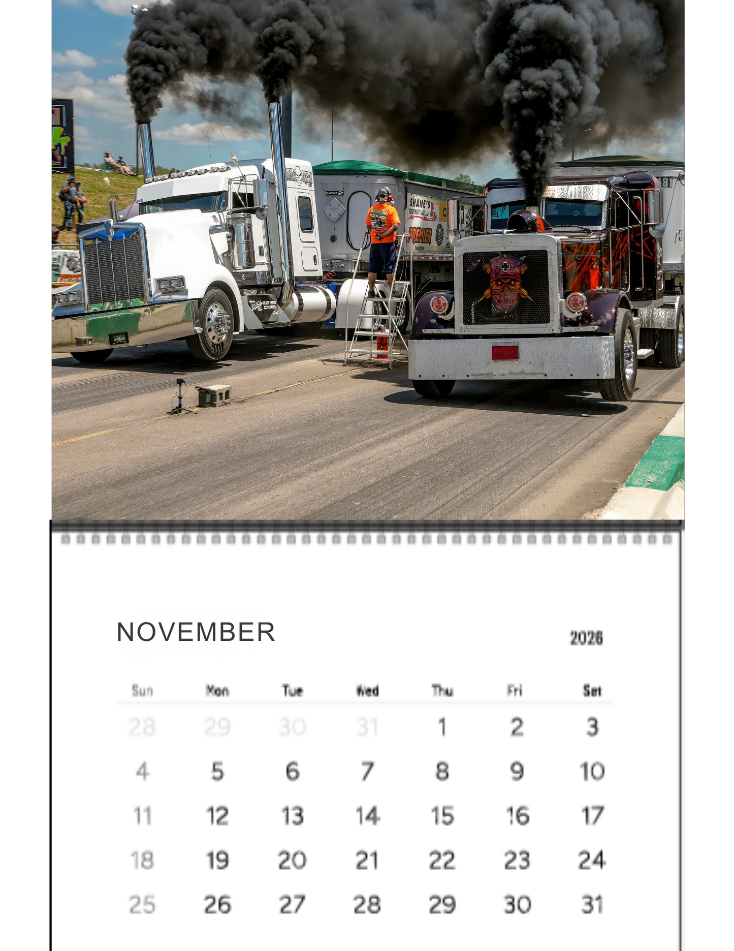 Wall Calendar-Kuhnle Motorsports Park Loaded Big Rig Racing 2026