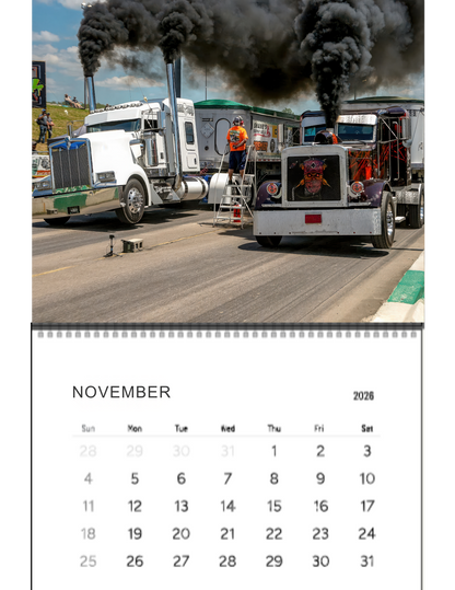 Wall Calendar-Kuhnle Motorsports Park Loaded Big Rig Racing 2026