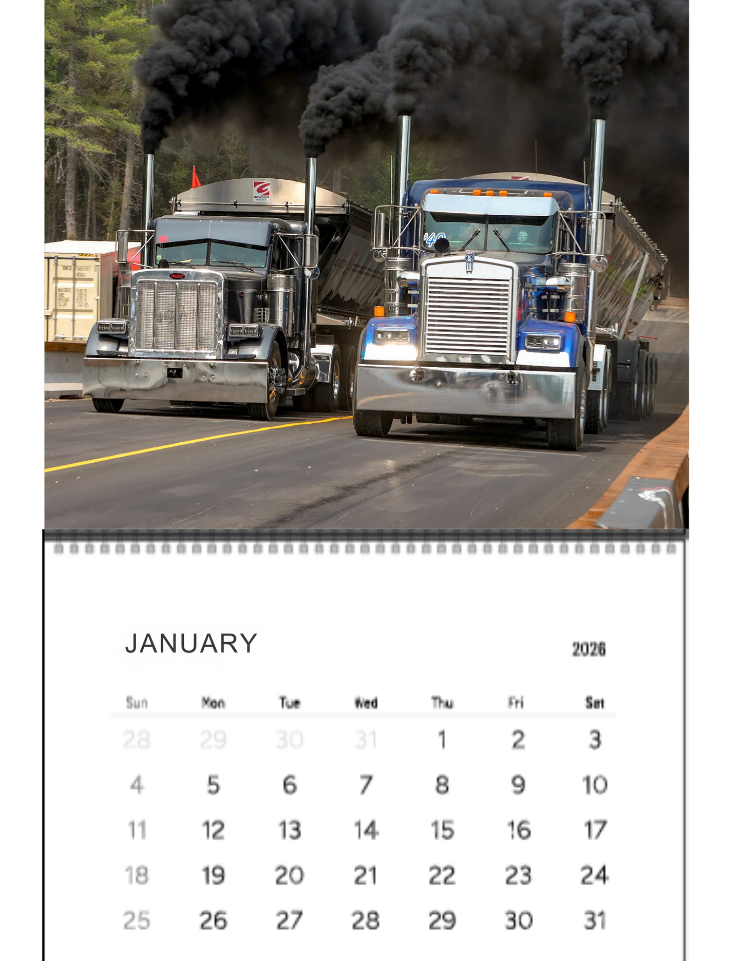 Wall Calendar- Thunder Valley Semi Races Loaded 2026