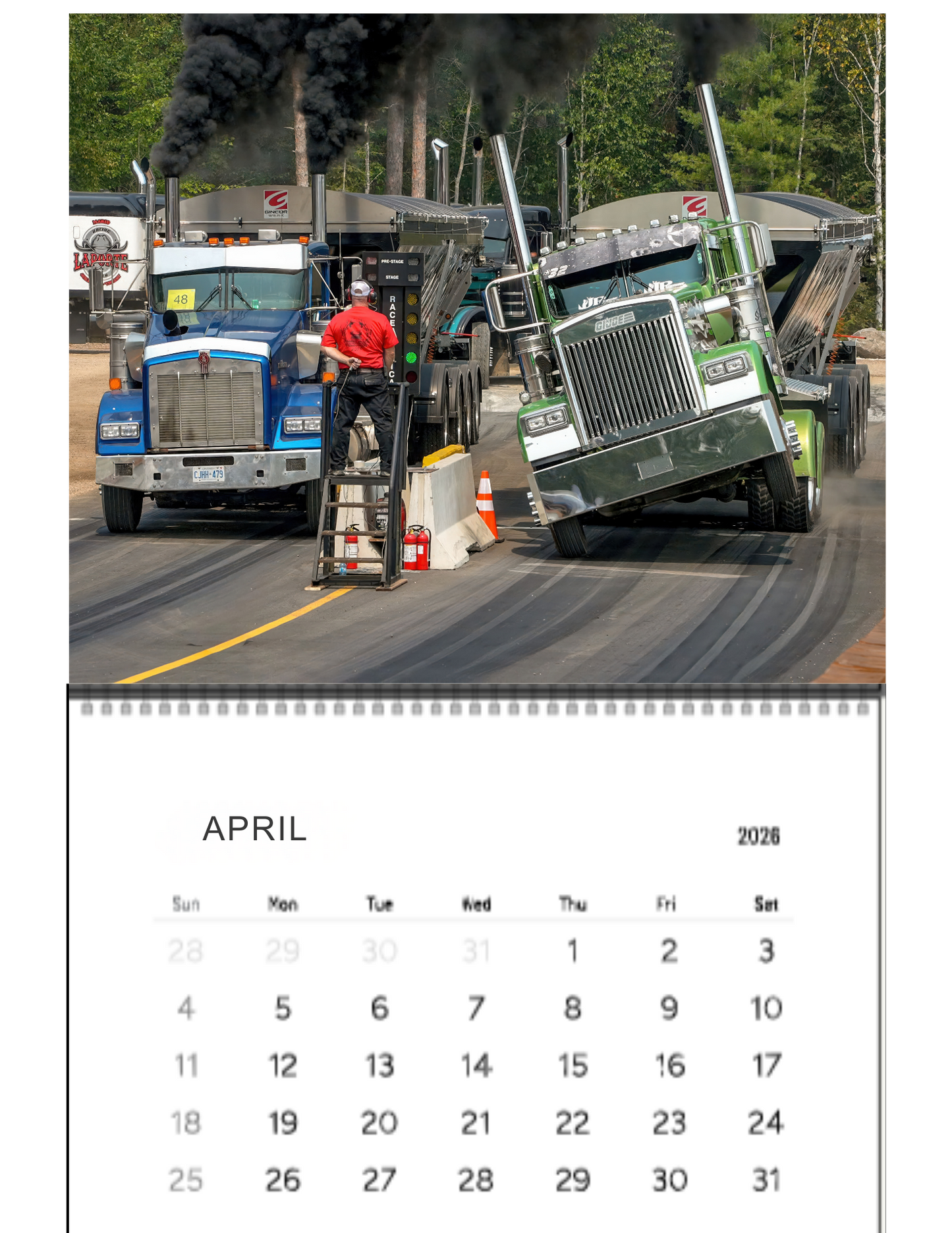 Wall Calendar- Thunder Valley Semi Races Loaded 2026