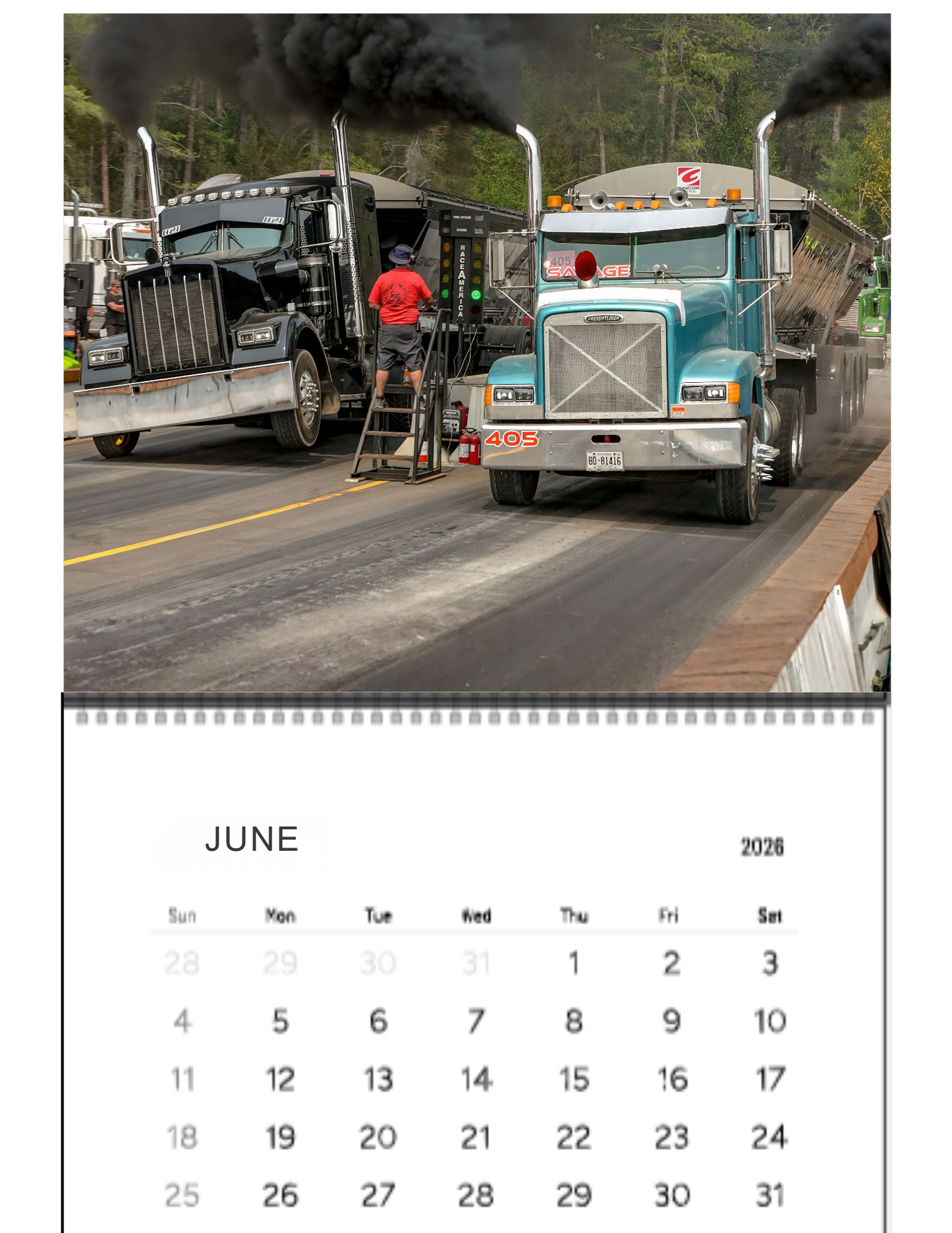 Wall Calendar- Thunder Valley Semi Races Loaded 2026