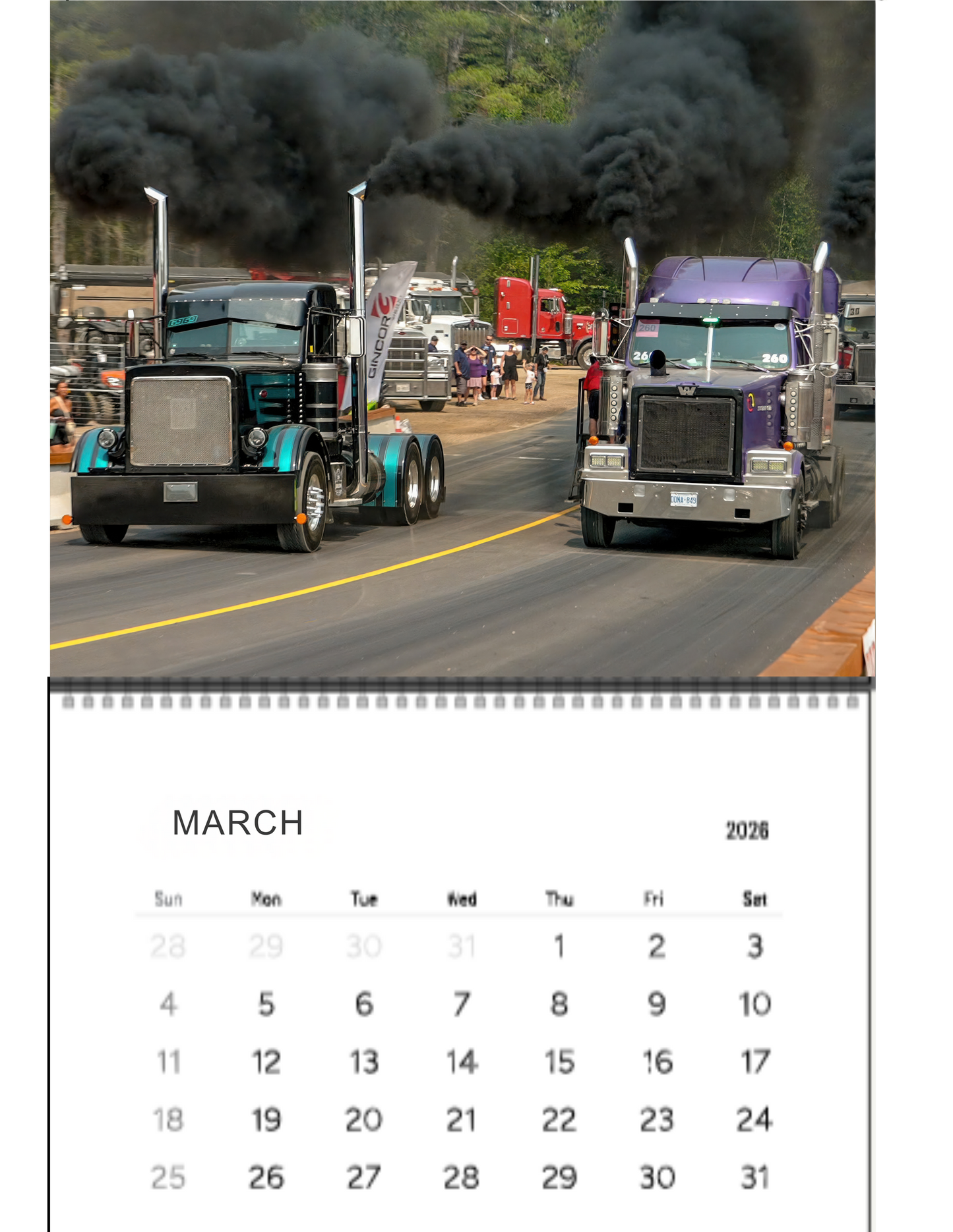 Wall Calendar- Thunder Valley Semi Races Bobtail 2026
