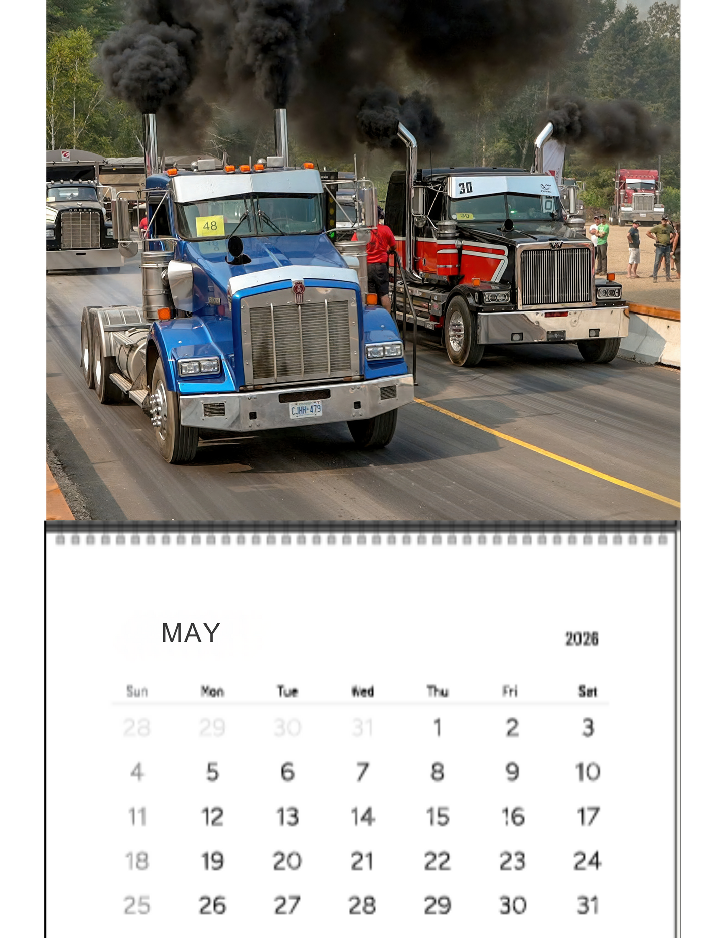 Wall Calendar- Thunder Valley Semi Races Bobtail 2026