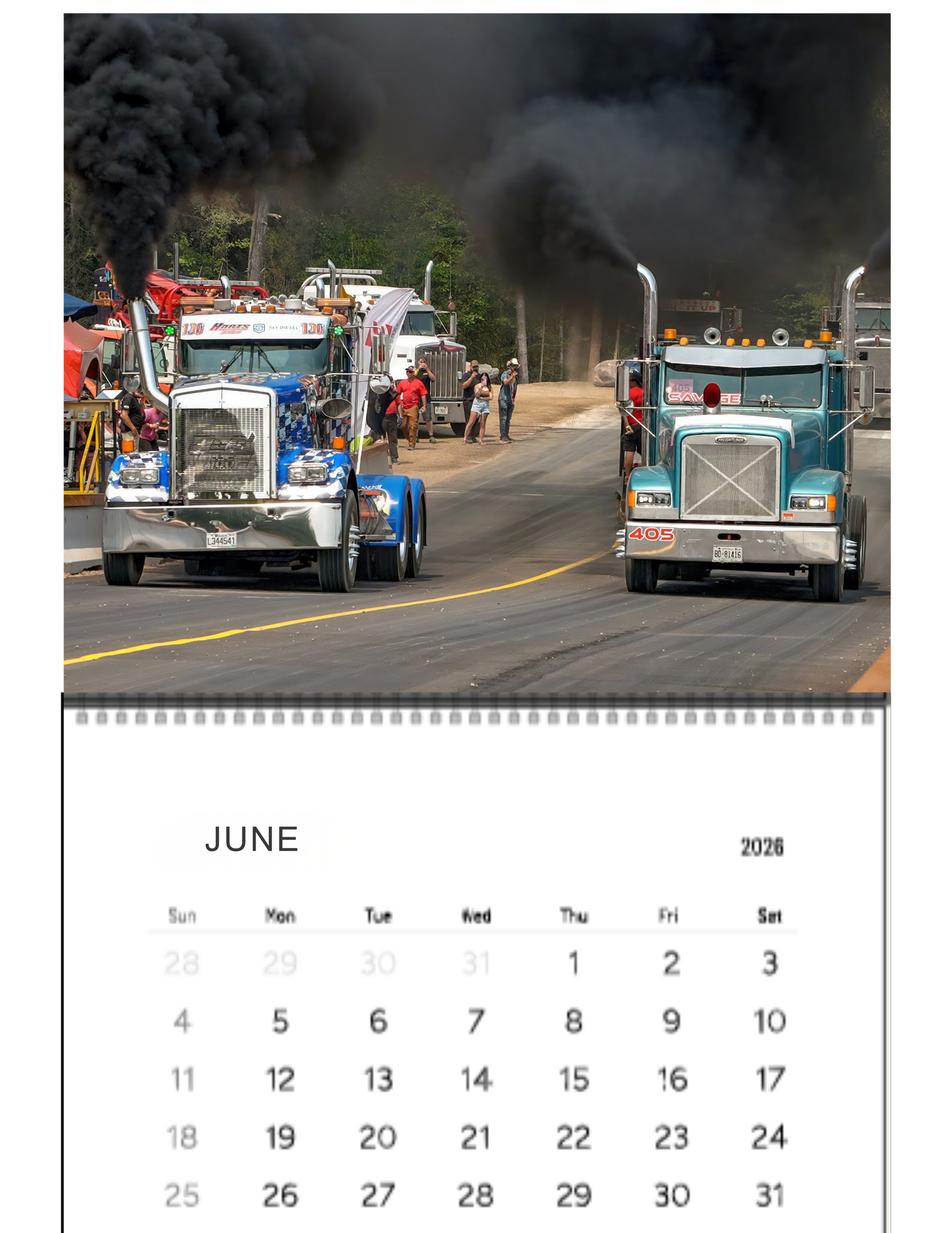 Wall Calendar- Thunder Valley Semi Races Bobtail 2026