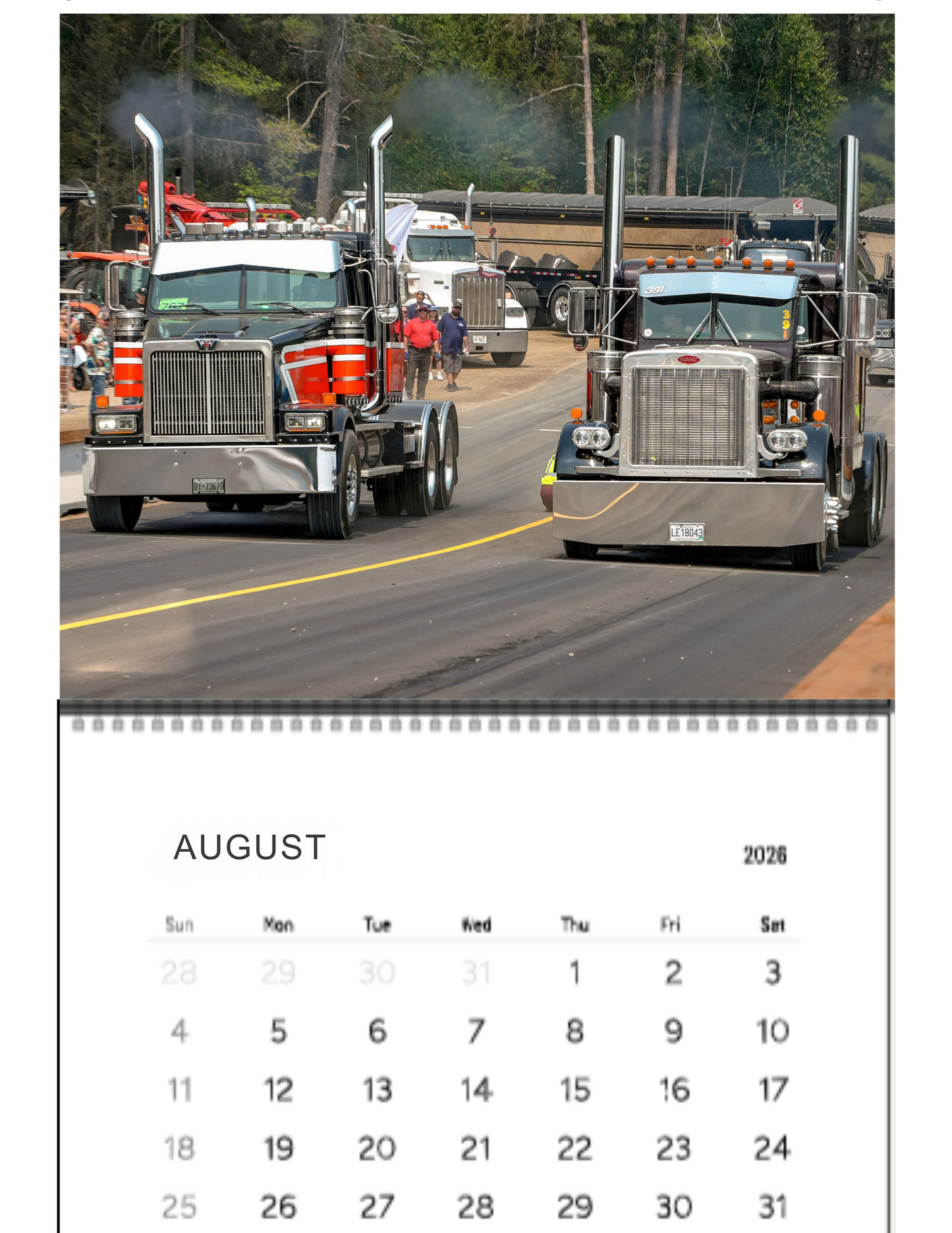 Wall Calendar- Thunder Valley Semi Races Bobtail 2026