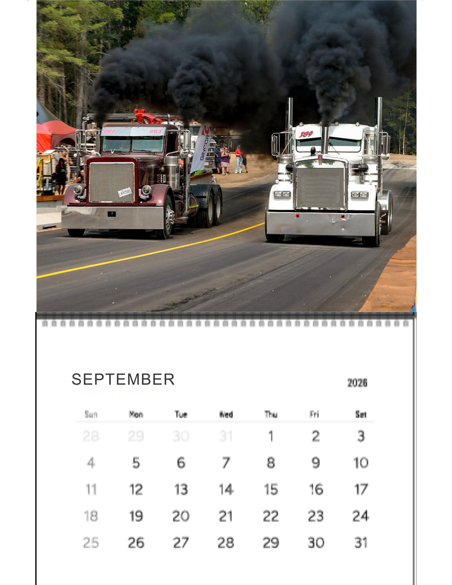 Wall Calendar- Thunder Valley Semi Races Bobtail 2026