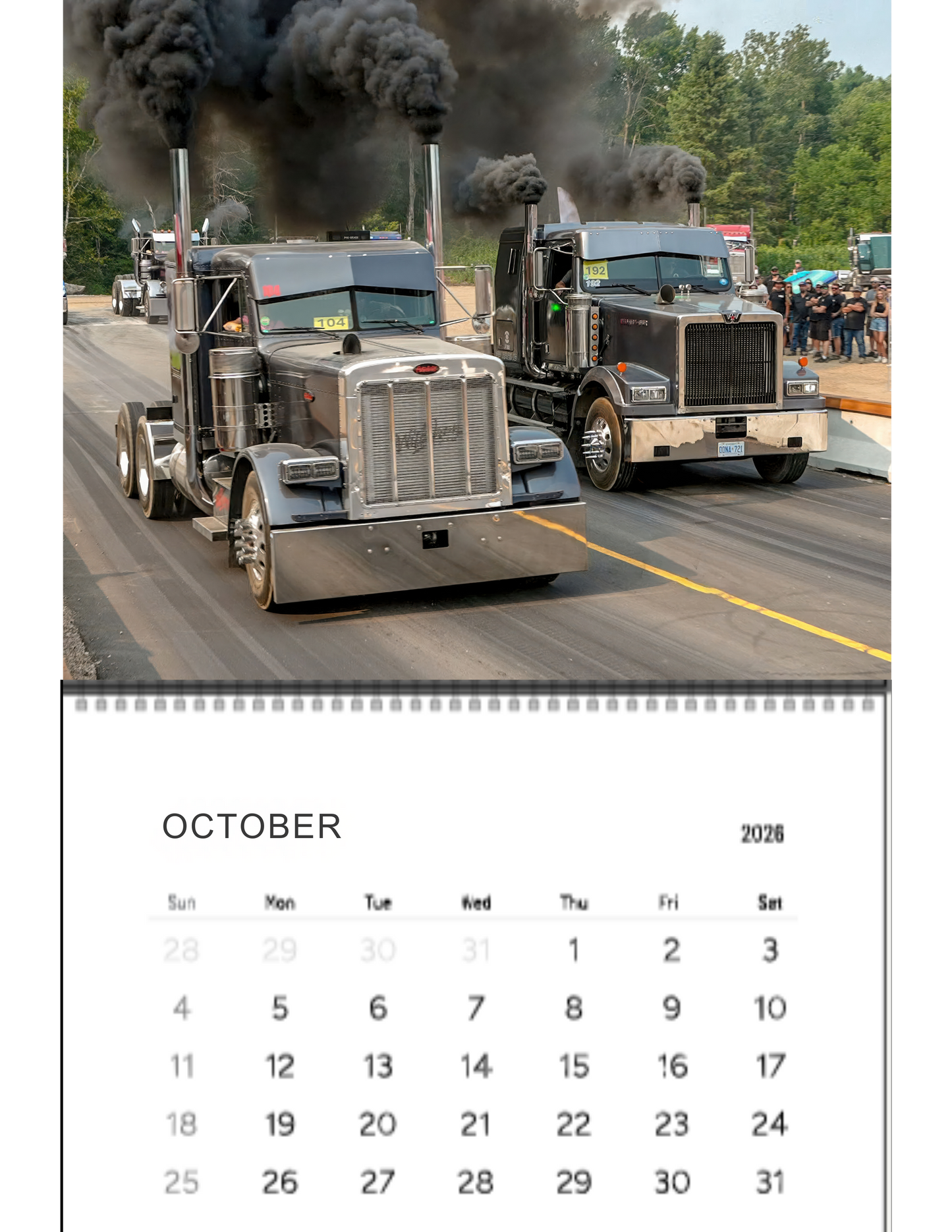 Wall Calendar- Thunder Valley Semi Races Bobtail 2026