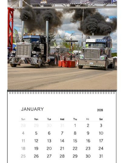 Wall Calendar- Onaway, Michigan Bobtail Big Rig Racing 2026
