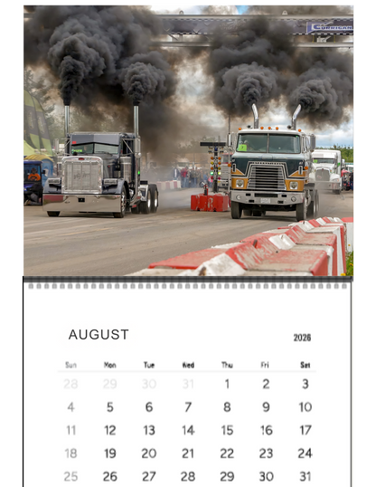 Wall Calendar- Onaway, Michigan Bobtail Big Rig Racing 2026