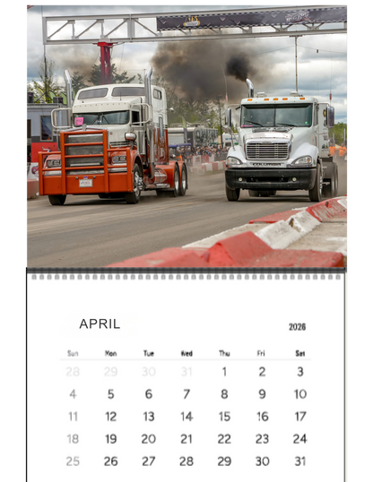 Wall Calendar- Onaway, Michigan Bobtail Big Rig Racing 2026