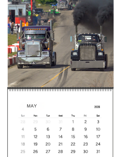 Wall Calendar- Onaway, Michigan Bobtail Big Rig Racing 2026