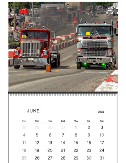 Wall Calendar- Onaway, Michigan Bobtail Big Rig Racing 2026