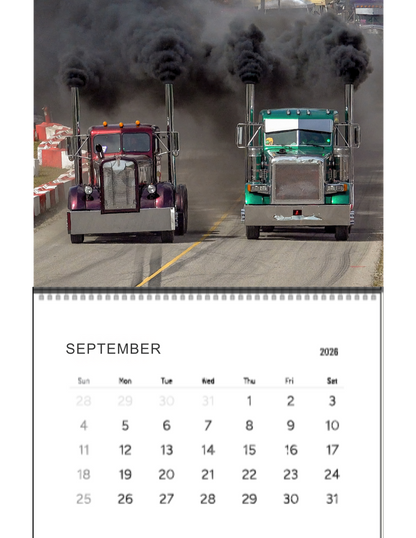Wall Calendar- Onaway, Michigan Bobtail Big Rig Racing 2026