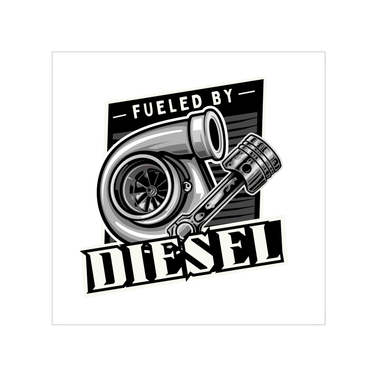 Fueled By Diesel Transparent Sticker