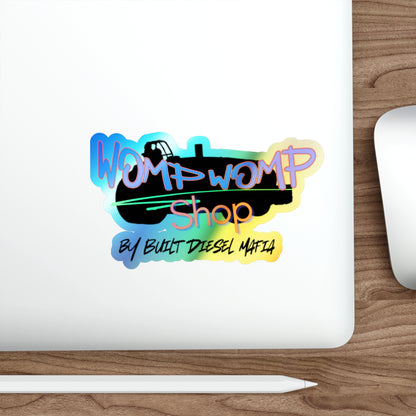 Holographic Womp Womp Shop Die-Cut Stickers