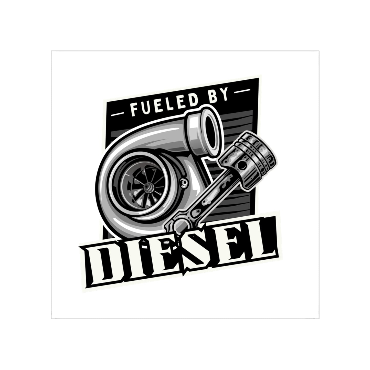 Fueled By Diesel Transparent Sticker